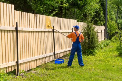 Wood Fence Painting - Painting Riverside, California